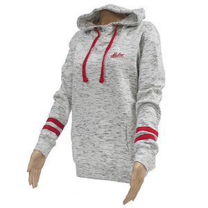 J. America - Women’s Mélange Fleece Striped-Sleeve Hooded Sweatshirt 8674